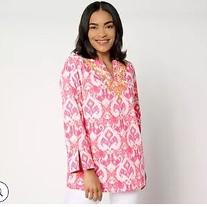 Bellesima by Kim Gravel Ibiza Ikat boutique Soutache tunic